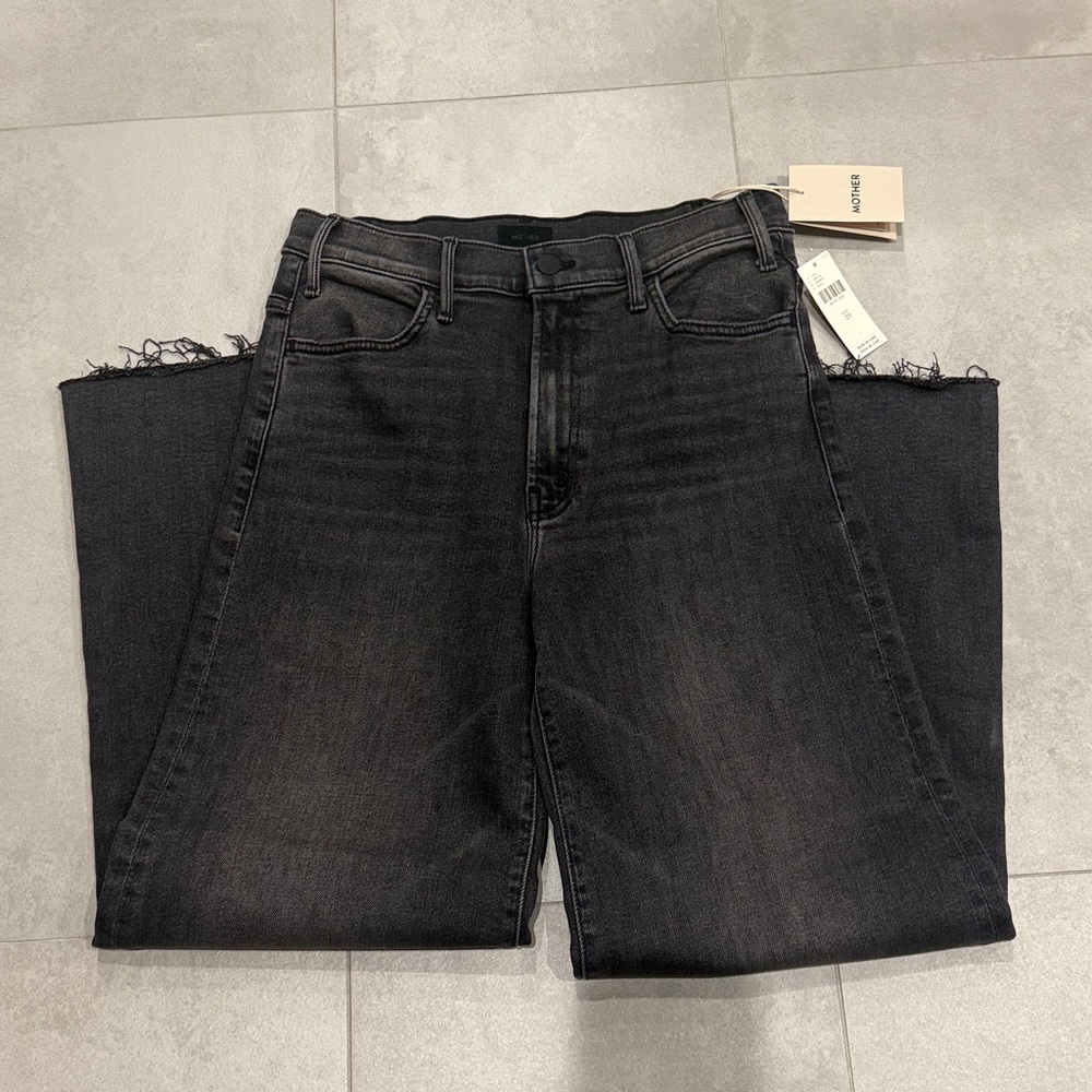 MOTHER The Hustler Roller High-Rise Wide-Leg Ankle Jeans in Call It A Night - Picture 6 of 13